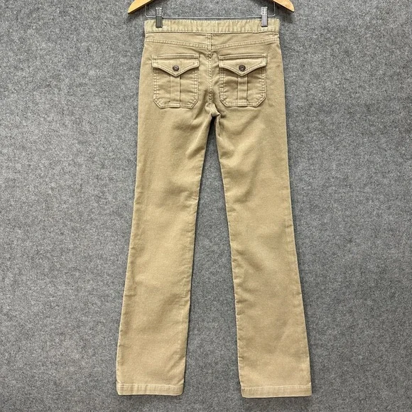 Earl Jean Corduroy Pants Womens Size 2 Beige Buff Stretch Straight Y2K 90s - Picture 4 of 9